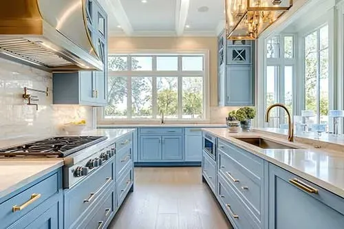 Armarios de cocina azules
