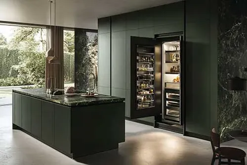 Armarios de cocina de color verde oscuro