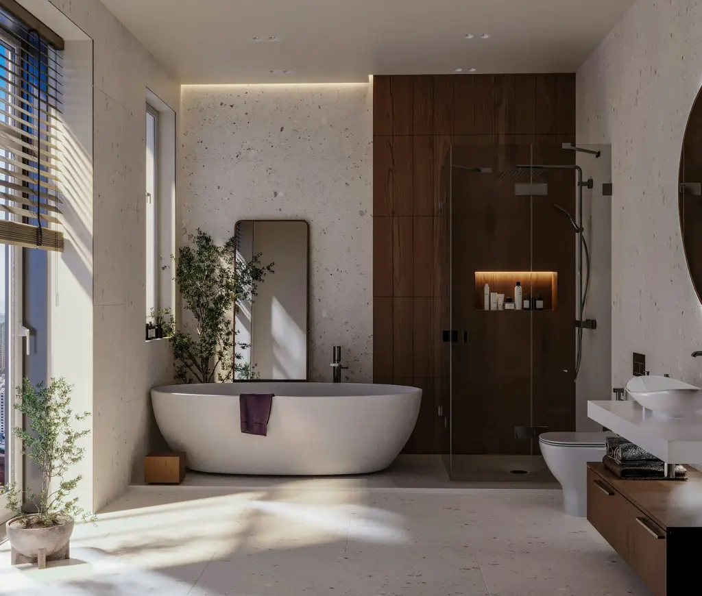 Diseño conceptual de un baño inteligente con tecnología avanzada