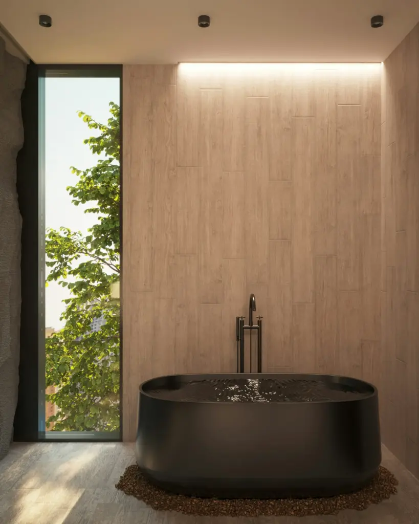 Baño ecológico con características sostenibles