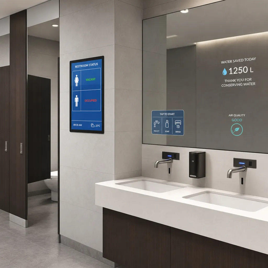 Tecnología inteligente para baños en entornos comerciales